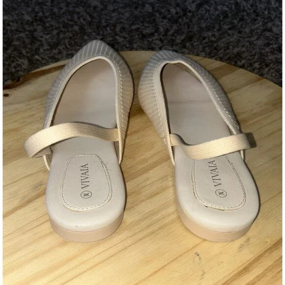 VIVAIA Aria 5 Light Beige Sling Back Pointed Toe Ballet Flats 39/US 8.5 - Picture 5 of 11
